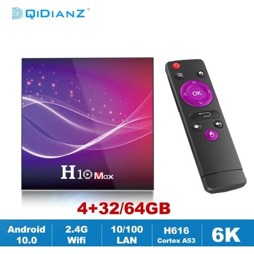 H10 MAX Smart TV BOX Android 10.0 6K H616 Quad Core 4K Media Player Fast Android TV Set top Box Google Play H10MAX 4GB 32GB 64GB