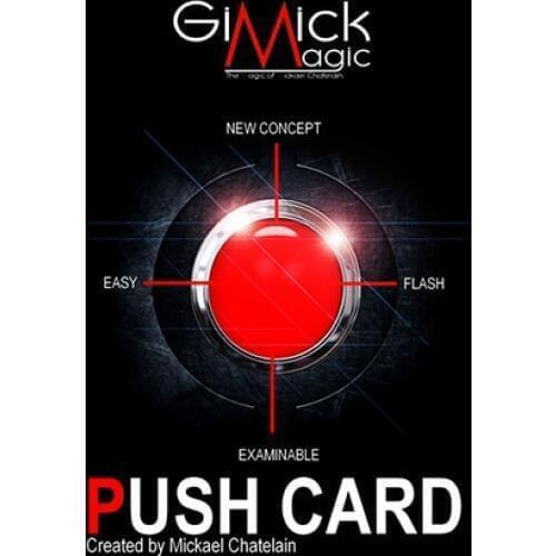 PUSH CARD (English) By Mickael Chatelain Gimmick+Online Instruct Easy Magic Tricks,Professional Magic Props,Gimmick Cards