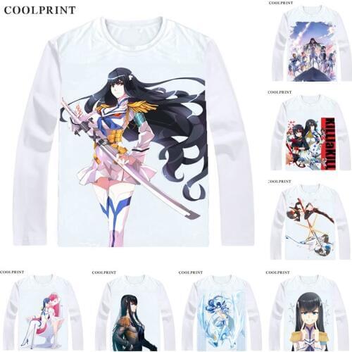 Kill la Kill T-Shirts Long Sleeve Shirts Anime Manga Kiru Ra Kiru tshirts Satsuki Kiryuin Bakuzan Junketsu Purity Cosplay Shirt