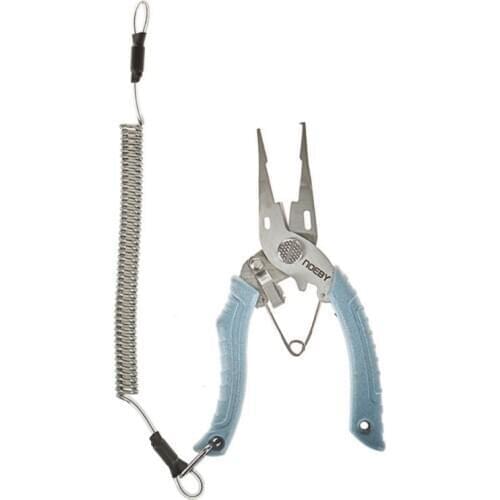 Fishing Pliers Scissors Multifunctional Tools Hook Remover Line Cutter Fishing Clamp With Lanyards Spring Rope