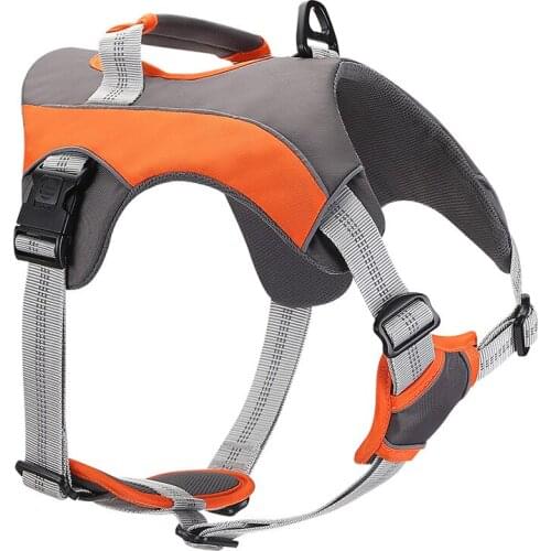 Reflective Breathable Soft Air Mesh No Pull Puppy Choke Free Over Head Vest Ventilation Harness for Puppy Large Dogs