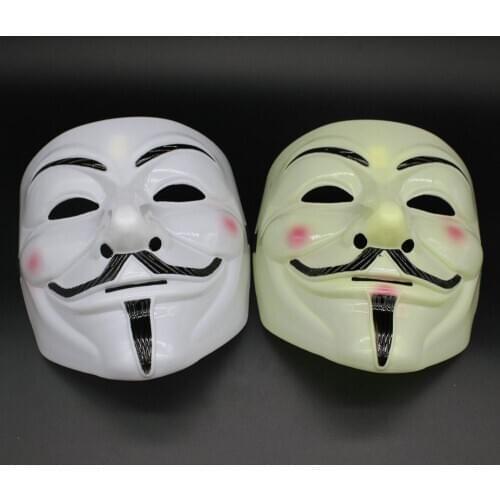V for Vendetta Mask Halloween Horror Masks Party Maske Masquerade Cosplay Scary Masque Funny Terror Mascara Villain Joke Maska