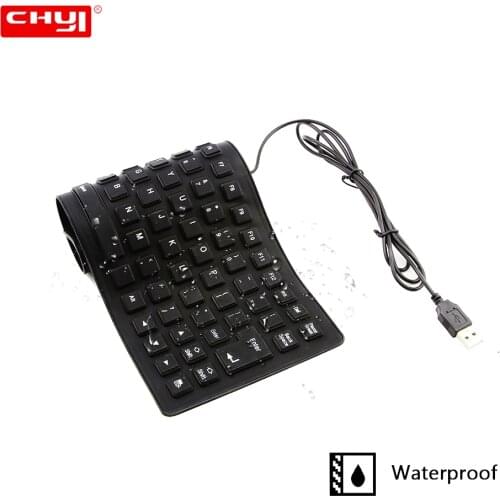 CHYI 85 Keys Washable Keyboard Soft Silicone Rubber Keyboards Waterproof Keyboard For PC Laptop Notebook