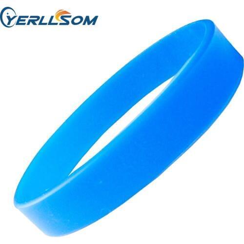 YERLLSOM Free shipping 100pcs/Lot blank royal blue rubber silicone wristbands with print logo Y061113