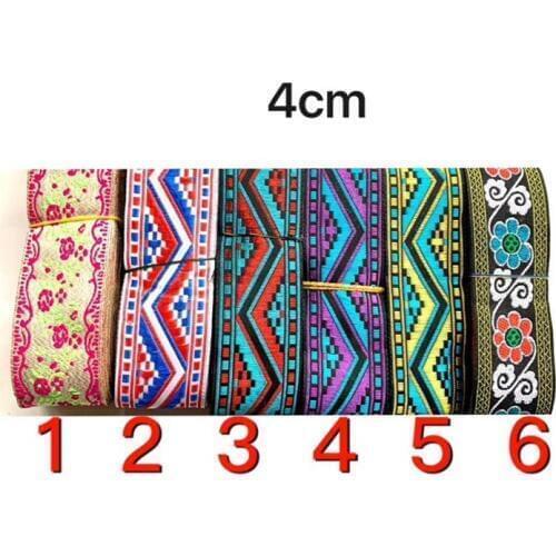 4cm ethnic style jacquard webbing,QC0417F