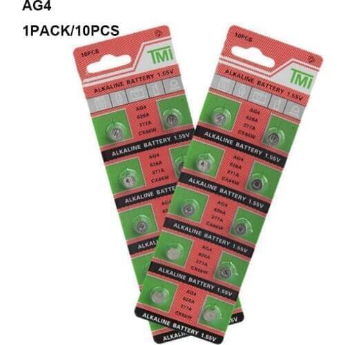 10pcs LR66 377 376 177 SR626SW 626 SR626 V377 AG4 1.55V Coin Cell Batteries Watch Accessories