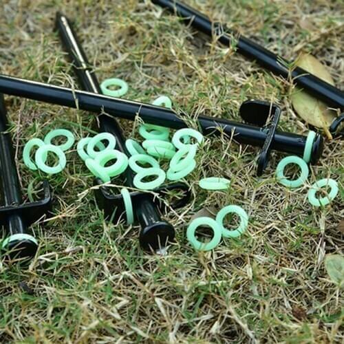 20/50pcs Silicone Nail Fluorescent Rings Multifunctional Tent Nail Luminous Ring for Outdoor Camping Tent Accessories