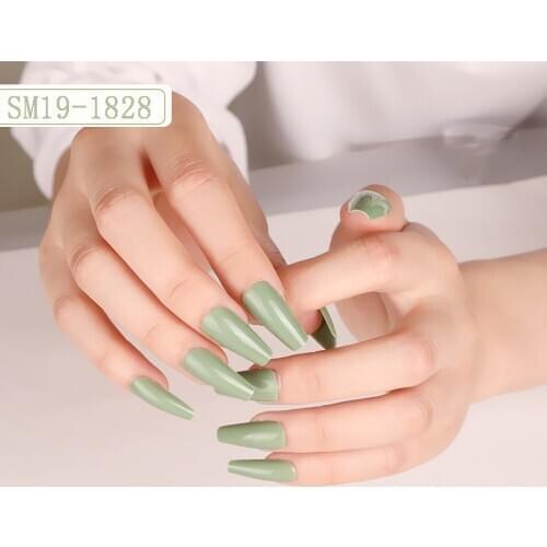 24pcs Flat Head Long False Nail Salon Protection Extension Nail Manicure Matte Sensual White Black Solid Color Press On Nails