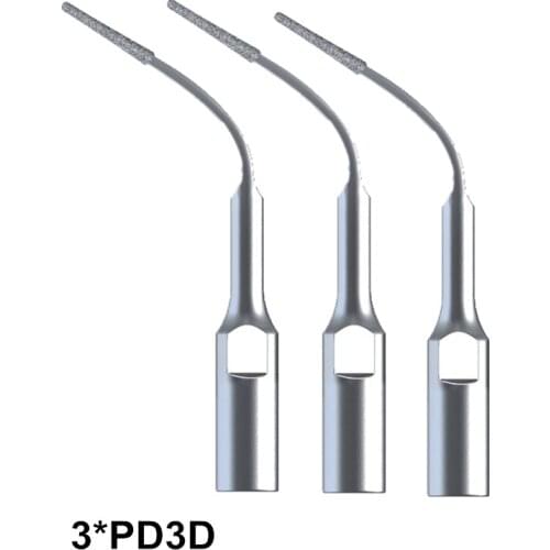 Diamond Coated 3Pcs PD3D Perio Treatment Tip For SATELEC And DTE Ultrasonic Scaler For Level Off The Surface Of Endo
