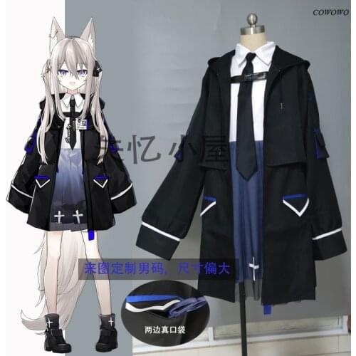 Anime! VTuber Hololive EricaZehnt SJ Lovely Dress Uniform Cosplay Costume Halloween Party Suit For Women Custom Made 2021 NEW