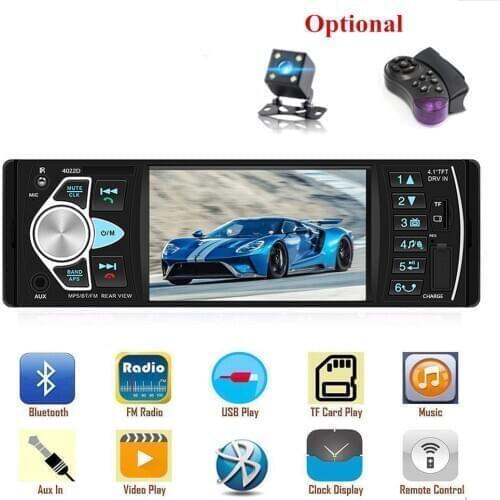 Car radio 1din stereo mp5 mp3 bluetooth radio fm usb autoradio 4.1 Inch Support Rear view Mirrolink Steering Wheel Control 4022D
