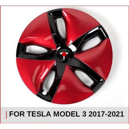 Car Hub Cover For New Tesla Model 3 2021 Accessories Wheel Cap 18 Inch Automobile Hubcap Wheel Cover Model Three Decoration