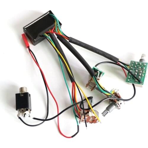 Free shipping 2 Band guitar EQ guitar Preamp Circuit for Active/Passtive guitar Pickup Amplifying circuit with Push pull pot