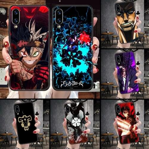 Anime Black Clover Phone Case For Huawei Honor 6A 7A 7C 8A 8X 8 9 9X 10 10i 20 Lite Pro black soft Etui luxury cell cover 3D