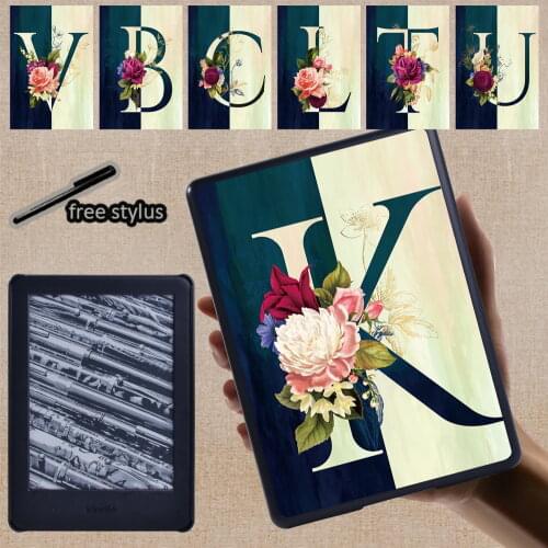 Back Cover for Amazon Kindle EReader Kindle (10th/8th Gen)/Paperwhite 1 2 3 4 Letter Pattern Anti-fall Tablet Hard Shell Case