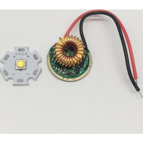 Cree XML2 XM-L2 T6 10W High Power LED Emitter Cool White Diode 16/20mm PCB+17mm/22mm DC3.7V 12V Driver