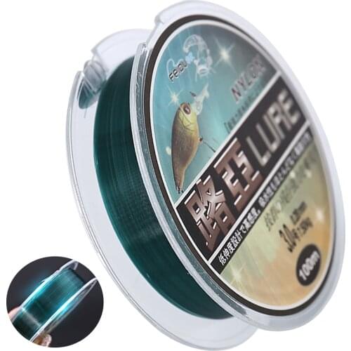 100M Fluorocarbon Nylon Fishing Line Wear-Resistant Japan Super Strong Fishing Line Monofilament Foating Line Fishing Tackle