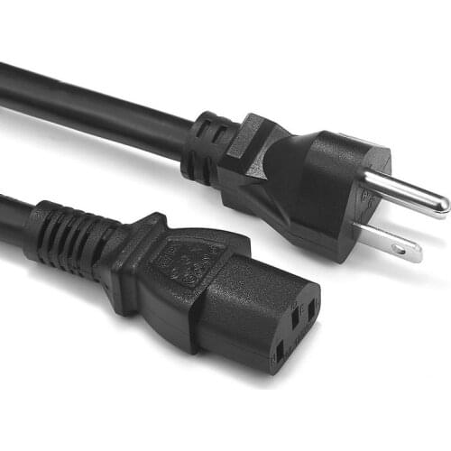 US Plug Power Cable 1.2m 1.5m 2m 10ft 14AWG NEMA 5-15P to IEC C13 AC Power Extension Cord For PSU Antminer 3D Printer LED Lights