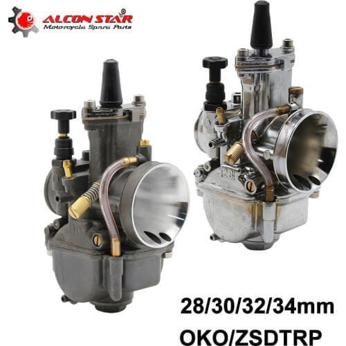 Alconstar- Keihin Koso OKO Motorcycle Carburetor Carburador 28 30 32 34mm With Power Jet For ATV Off road Dirt Pit Bike Racing