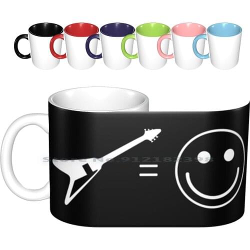Flying V Is Happiness Ceramic Mugs Coffee Cups Milk Tea Mug Happiness Happy Inspiration Inspirational Motivation Motivational