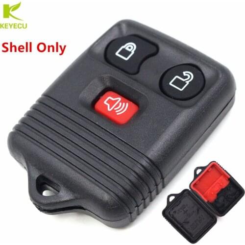 KEYECU Replacement Remote Key Fob Shell Case 3 Button for Ford 1998-2016 Expedition F-Series 150, 250, 350, 450, 550, Super Duty