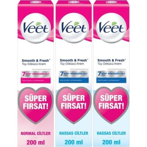 Hair Removal Cream Leg And Body Zone 400 ml Sensitive skin-200 ml For Normal Skin