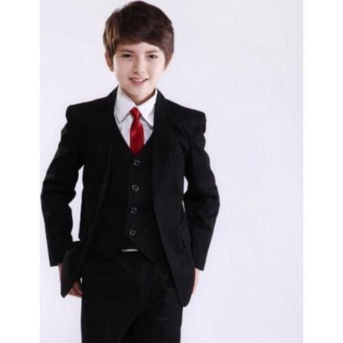 Hot Recommend Best Sale Boys Formal Occasion Attire Wedding Kid Dress Suit (Jacket+Pants+Tie+Vest+Shirt