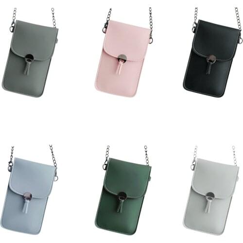 Mobile Phone Case Bag Fashion Women Bags PU Leather Cell Phone Cover Girls Shoulder Bag for iPhone Samsung Huawei Xiaomi Honor