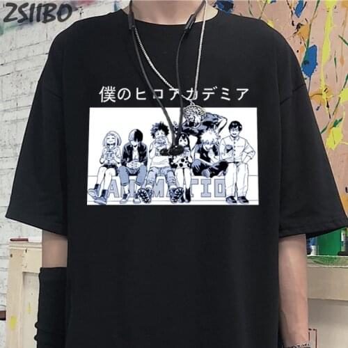My Hero Academia Mens tshirt Harajuku Cool Unisex Short Sleeve T Shirt Anime Funny Printed Streetwear T-shirt Casual Tops Tees