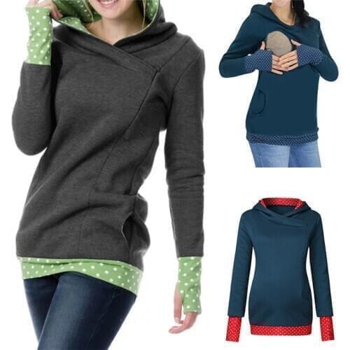 Maternity Plus Velvet Hoodies Autumn Hooded Coat Pregnant Women Nursing Jacket Pregnancy Outerwear Breastfeeding Clothes 2020
