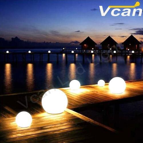 Floating led sphere with charger remote color change