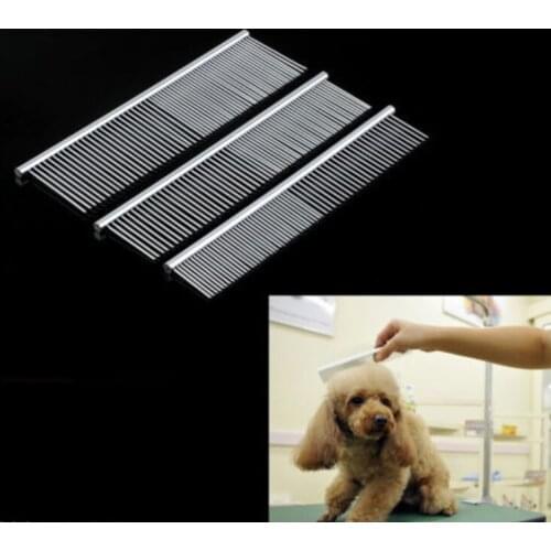 Metal Comb for Dogs Stainless Steel Pet Dog Cat Pin Comb Hair Brush HairbrushComb Dogs Cats Pets Acessorios Pet Grooming New Hot