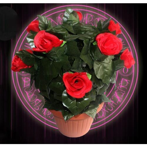 Real life room escape prop amazing flower props keep on touching the sensor flower blooming out open lock game prop