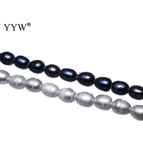 Gray Wholesale Pearls Cultured Potato Freshwater Pearl Bead With Troll Grey For Jewelry Making DIY Necklace Bracelet Accessories