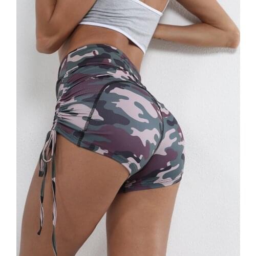 NORMOV Women Camouflage Print Shorts High Waist Elastic Buttocks Fitness Short Leggings Push Up Skinny Quick Dry Casual Shorts