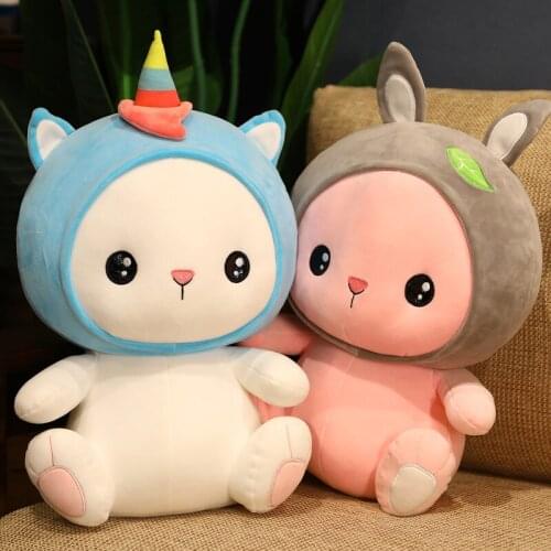 25-65cm Creative Cute Hamster Plush Toy Stuffed Huggable Mouse Cosplay Unicorn&Totoro Plush Pillow Doll for Children Xmas Gift