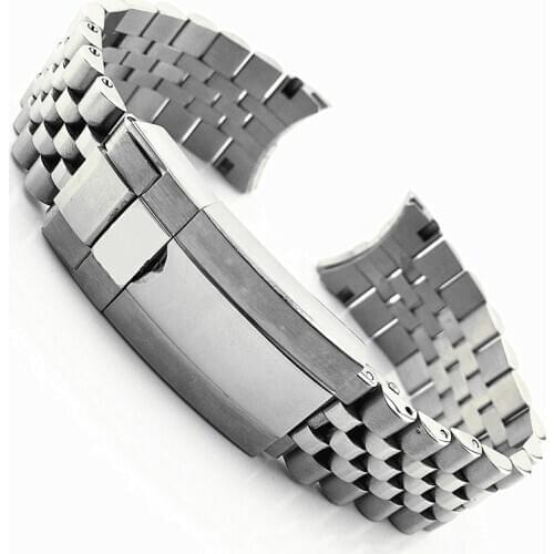 20mm Stainless Steel Replacement Wrist Watch Band watchband Strap Bracelet Jubilee with Oyster Clasp For Rolex GMT Master II