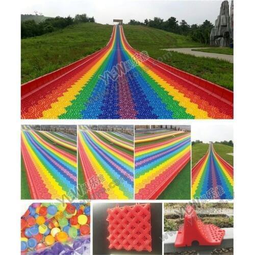 Customized outdoor/indoor high fun play park center big slide dry skiing slide