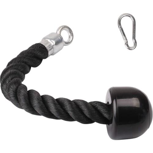 Heavy Duty Tricep Pull Down Single Rope with Snap Hook, Fitness Attachment Cable Machine Pulldown Rope for Home Gym