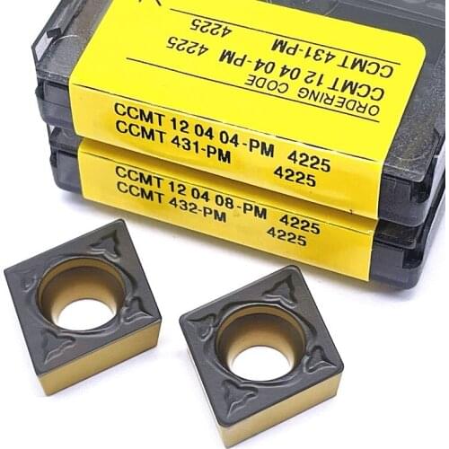 CCMT120404 CCMT120408 PM 4225 Carbide inserts External Turning Tools cutter Tools CCMT CNC metal Lathe Tools for steel