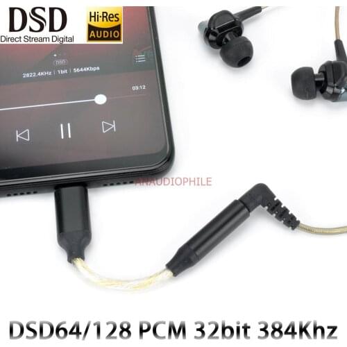 V2020 HiFi USB DAC DSD USB Type C DAC 3.5mm Headphone Jack DSD128 32bit 384Khz HTRF 3DGaming