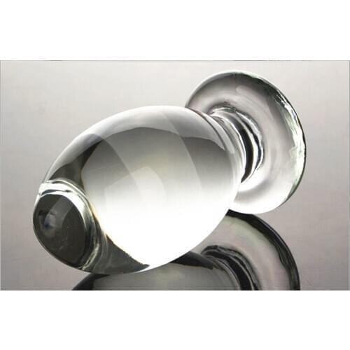 High Quality Big Crystal Glass Butt Plug Glass Dildos stimulator masturbation Sex Toys For Her, adult sex toys