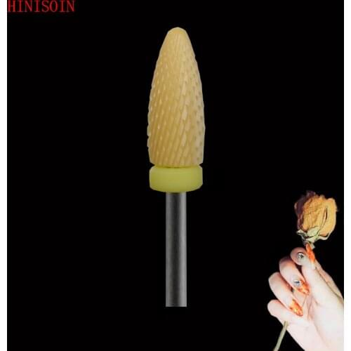 Yellow Ceramic-1 Pcs/Lot- Nail Drill Bit - Flame Bit - XF (3044.060)