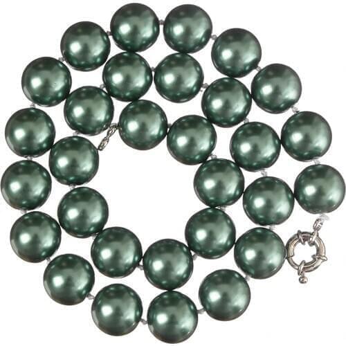 Pearls Charm Pick Size 14mm Round jewelry Necklace 18inch Imitation Pearls Chain Jewelry For Women Necklace Simple Style H806