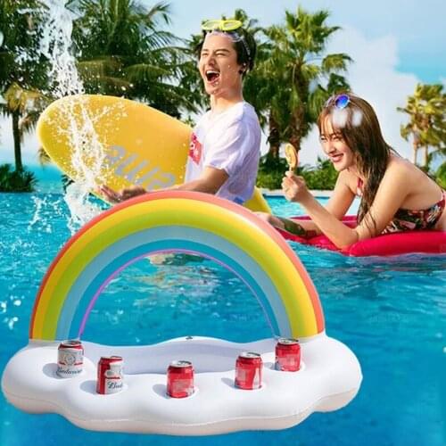 1Set Swimming Pool Drink Holder Interactive Water Playing Floating Bar Table G2AE