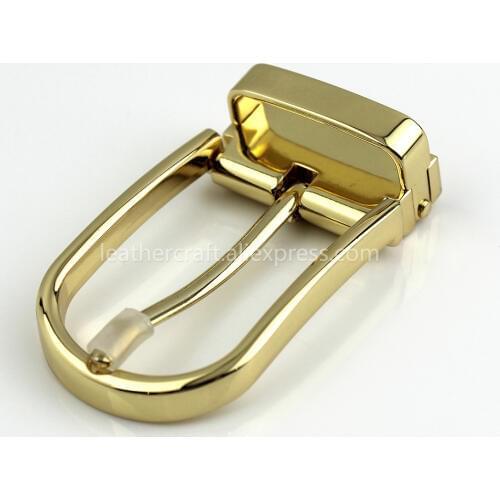 1pcs 30mm Fashion Men Belt Buckle Metal Clip Buckle End Bar Heel Bar Single Pin Half Buckle for Leather Craft Belt Strap DIY
