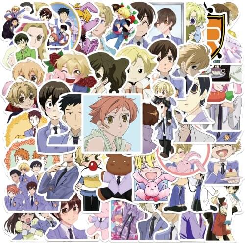 10/50Pcs Anime Ouran High School Host Club Sticker Japan Classic Anime Waterproof Decals Skateboard Sticker Laptop Suitcase