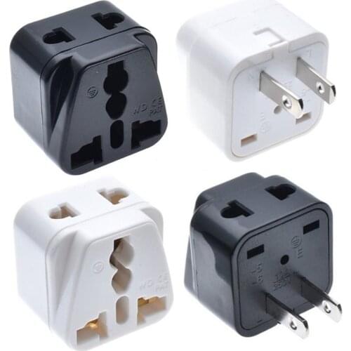 USA/Canada/Japan 2 pin Travel Adapter, 2 Way Outlet Port Convert UK/AU/US/EU/China ...... to US Plug 250V 10A WT