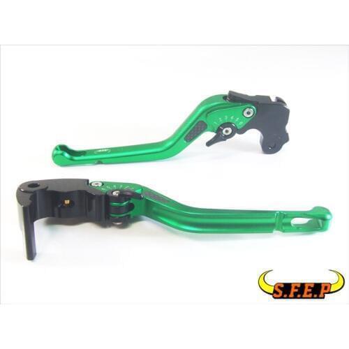 3D Long CNC Adjustable Motorcycle Brake and Clutch Levers with Carbon Fiber Inlay For Honda CBR600F 2011-2013