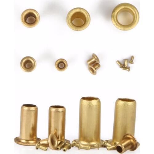 500/1000pcs M1.5*3mm Brass Eyelet Rivet Nut Copper Rivets Hollow Grommet
